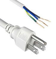 QUALTEK ELECTRONICS 211012-06 Cable de Alimentación, SVT, 18AWG, Código de Color N/A, NEMA 5-15P a Extremo Libre, 2.44 m, 10 A