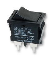 ARATAS (FORMERLY OMRON COMPONENTS) A8L-11-11N1 Rocker Switch, Miniature, SPST, Non Illuminated, Panel Mount, Black, A8L Series