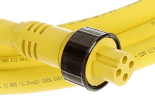MOLEX 1300000088 Sensor Cable, Quick-Change Receptacle, Free End, 4 Positions, 1.83 m, 6 ft