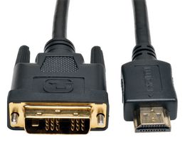 EATON TRIPP LITE P566-030 Computer Cable, HDMI Plug, DVI-D Single Link Plug, 30 ft, 9.2 m, Black