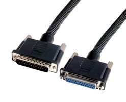 L-COM CSPL25MF-15 Cable de Computadora, Armado con Plástico, Blindado, Conector D-Sub Macho de 25 Posiciones