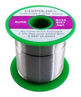 CHIP QUIK SMDSWLT.040 200G Alambre de Soldadura, Sin Limpieza y Flux Resina, Sin Plomo, 0.04" Diá., 138 °C, 42, 57, 1Sn, Bi, Ag