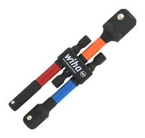 WIHA 70488 Socket Adaptor Set, Color Coded, 1/4", 5/16", 3/8" x 3", 3 Piece