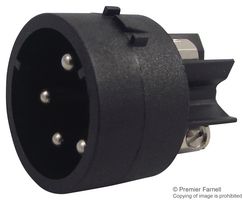 BULGIN LIMITED SA3241 Circular Connector Insert, Buccaneer Mini Series, 4 Contacts, Pin, Screw, Nickel Plated Contacts