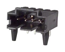 TE CONNECTIVITY - AMP 5-104361-4 Pin Header, R/A, Wire-to-Board, 2.54 mm, 1 Rows, 5 Contacts, Through Hole Right Angle, MTE