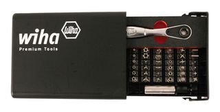 WIHA 71988 Juego de Puntas de Seguridad Con Mini Matraca, 39 Piezas