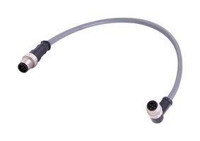 HARTING 21355153564045 Cable de Sensor, Código-A, Gris, M12 Macho, 90° M12 Macho, 5 Contactos, 4.5 m, 14.8 ft