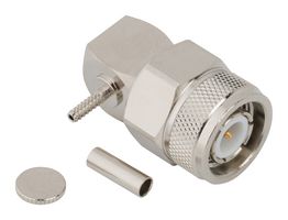 AMPHENOL RF 031-6966 Conector Coaxial / RF, TNC Coaxial, Macho Ángulo Recto, Solder, Crimp, 50 ohm, 0.81mm Micro