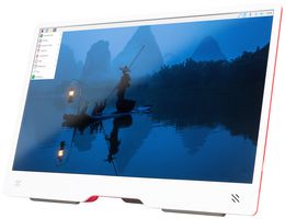 RASPBERRY-PI SC0940 Monitor Raspberry Pi, Computadoras Raspberry Pi, Pantalla IPS Full HD 1080p 25.6", Rojo-Blanco