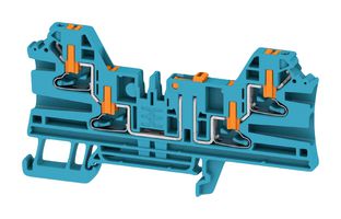 WEIDMULLER 2898730000 Bloque de Terminal c/Montaje en Riel DIN, Desconexión de Prueba, 4 Posiciones, 28 AWG, 12 AWG