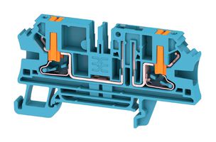 WEIDMULLER 2898770000 Bloque de Terminal c/Montaje en Riel DIN, Desconexión de Prueba, 2 Posiciones, 26 AWG, 10 AWG