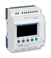 SCHNEIDER ELECTRIC SR2B121BD Relé Inteligente, Compacto, 4 Ent Analógicas, 8 Ent Discretas, 4 Salidas Relé, 24 VCD, Zelio Logic