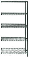 QUANTUM STORAGE AD54-2424P-5 Kit Complementario, Estantería de Alambre, 5 Estantes, 24" L x 24" A x 54" F, 800 lb, Acero