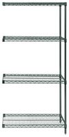 QUANTUM STORAGE AD54-1442P Kit Complementario, Estantería de Alambre, 4 Estantes, 42" L x 14" A x 54" F, 800 lb, Acero
