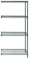 QUANTUM STORAGE AD63-2142P Kit Complementario, Estantería de Alambre, 4 Estantes, 42" L x 21" A x 63" H, 800 lb, Acero
