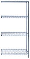 QUANTUM STORAGE AD74-3672GY Kit Complementario, Estantería de Alambre, 4 Estantes, 72" L x 36" A x 74" H, 800 lb, Acero