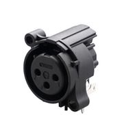 REAN RRX3F-AA-021-0 XLR Connector, Horizontal, 3 Contacts, Receptacle, Panel PCB Mount, Gold Plated Contacts