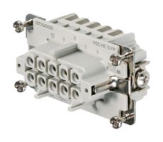 WEIDMULLER 1873540000 Heavy Duty Connector, HE Series, Insert, 10 Contacts, 4, Receptacle, Push Lock Socket