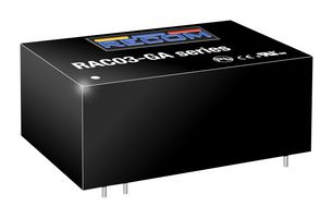 RECOM POWER RAC03-24SGA AC/DC PCB Mount Power Supply (PSU), ITE & Household, 1 Output, 3 W, 24 V, 130 mA