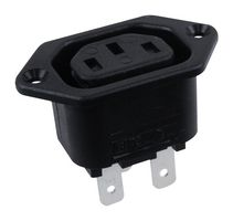 BULGIN LIMITED PX0793/63 High Power Connector, 3 Pole Outlet, PX Series, Receptacle, 250 VAC, 10 A, Flange Mount