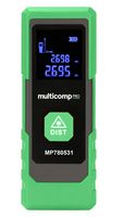 MULTICOMP PRO MP780531 Medidor de distancia láser, 20m, ± 2mm, LCD, Clase 2, 2 x AAA