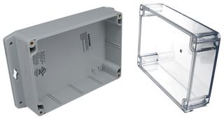 BUD INDUSTRIES PN-1327-ACMB Carcasa de Plástico, Wall Mount, Policarbonato, 80 mm, 170.94 mm, 120.9 mm, IP68