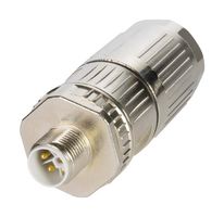 HARTING 21129991510 Conector para Sensor, M12, Male, 5 Contactos, Pin a Presión, Montaje en Cable Recto