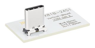 HIROSE / HRS CX81B-24S1 Conector USB, Montaje Superior, USB Tipo C, USB 4.0, Receptáculo eléctrico, 24 Posiciones