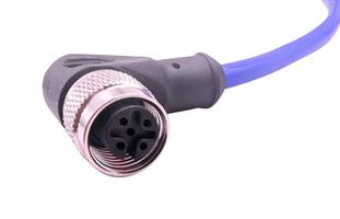 MUELLER ELECTRIC C83D80M002 Cable de Sensor, Codificado-A, Azul, M8 90° Hembra, Extremo Libre, 3 Positions, 2 m, 6.6 ft