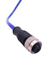 MUELLER ELECTRIC C84C81M002 Cable de Sensor, Codificado-A, Azul, M8 Hembra, Extremo Libre, 4 Contactos, 2 m, 6.6 ft