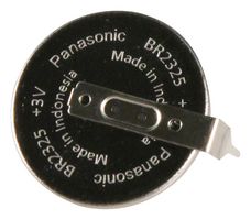 PANASONIC BATTERIES BR2325-1HB Batería, 3 V, Celda de Botón, Litio, 165 mAh, Pins para PCB, 1