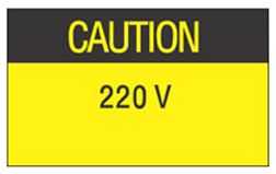 PANDUIT PLD-36 Etiqueta, Caution, 120V, 200 Etiquetas por Dispensador, 25.4mm x 38.1mm, Poliéster, Negro/Amarillo