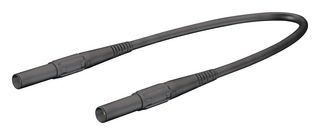 STAUBLI 66.9392-15021 Cable de prueba banana, 4mm Banana Plug, Shrouded, 4mm Banana Plug, Shrouded, 5 ft, 1.5 m, Negro