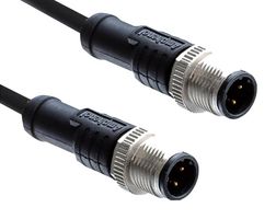 AMPHENOL LTW M12A04ML-12AML-SD001 Cable de Sensor, Plug Recto Sensor M12, Plug Recto Sensor M12, 4 Contactos, 1 m, 3.28 ft