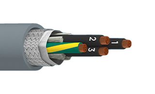 ALPHA WIRE 902004CY SL005 Multiconductor Cable, Shielded, 4 Conductor, 20 AWG, 0.507 mm², 100 ft, 30.48 m