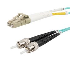 L-COM FCA-LCST-DPM3P-01 Cable de Fibra Óptica, Multimodo, OM3, 2 Fibras, 50µm / 125µm, 3.3', Serie FCA-LCST-DPM3P