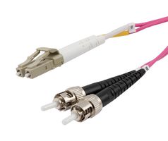 L-COM FCA-LCST-DPM4P-02 Cable de Fibra Óptica, Multimodo, OM4, 2 Fibras, 50µm / 125µm, 6.6', Serie FCA-LCST-DPM4P