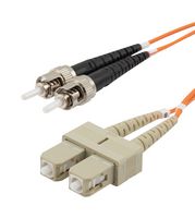 L-COM FCA-SCST-DPM1P-05 Cable de Fibra Óptica, Multimodo, OM1, 2 Fibras, 62.5µm / 125µm, 16.4 ft