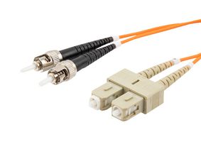L-COM FCA-SCST-DPM2Z-02 Cable de Fibra Óptica, Multimodo, OM2, 2 Fibras, 50µm / 125µm, 6.6 ft