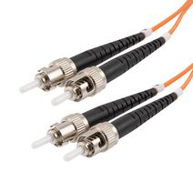 L-COM FCA-STST-DPM1P-02 Cable de Fibra Óptica, Multimodo, OM1, 2 Fibras, 62.5µm / 125µm, 6.6 ft