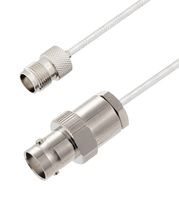 L-COM LCCA30463-FT2 Cable RF / Coaxial ensamblado, 2 ft, 609.6 mm, Adaptable a Mano 0.141, Conector BNC, TNC Hembra