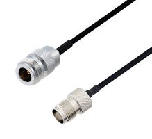 L-COM LCCA30520-FT2 Cable RF / Coaxial ensamblado, 2 ft, 609.6 mm, Adaptable a Mano 0.141, Tipo N Hembra, TNC Hembra