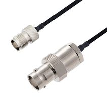 L-COM LCCA30529-FT1.5 Cable RF / Coaxial ensamblado, 1.5 ft, 457.2 mm, Adaptable a Mano 0.141, Conector BNC, TNC Hembra