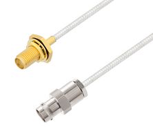 L-COM LCCA30538-FT5 RF / Coaxial Cable Assembly, 5 ft, 1.5 m, 0.085 Hand Formable, BNC Jack, SMA Bulkhead Jack