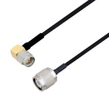 L-COM LCCA30624-FT5 Cable RF / Coaxial ensamblado, 5 ft, 1.5 m, Adaptable a Mano 0.085, SMA Macho de Ángulo Recto