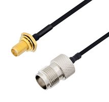 L-COM LCCA30634-FT4 RF / Coaxial Cable Assembly, 4 ft, 1.2 m, 0.085 Hand Formable, SMA Bulkhead Jack, TNC Jack