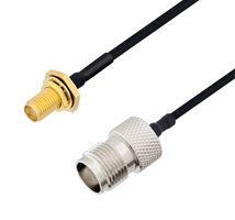 L-COM LCCA30634-FT6 Cable RF / Coaxial ensamblado, 6 ft, 1.8 m, Adaptable a Mano 0.085, SMA Jack Pasamuro, TNC Hembra