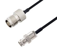 L-COM LCCA30661-FT2 RF / Coaxial Cable Assembly, 2 ft, 609.6 mm, 0.085 Hand Formable, BNC Jack, TNC Jack, 50 ohm