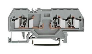 WAGO 281-610 Bloque de Terminal c/Montaje en Riel DIN, 3 Posiciones, 28 AWG, 12 AWG, 4 mm², Push-In, 10 A