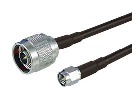 L-COM CA-SMNMA004 RF / Coaxial Cable Assembly, 4 ft, 1.22 m, CA-195, SMA Plug, N Type Plug, 50 ohm